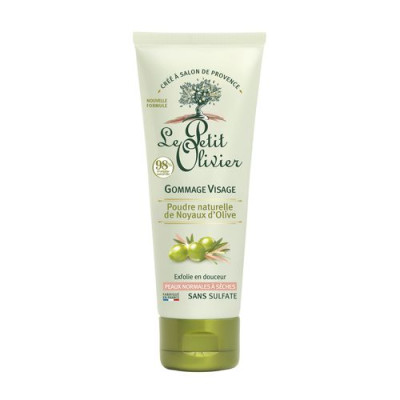 Gommage Visage Poudre Naturelle de Noyaux d’Olive , Peaux Normales à Sèches , 75ml