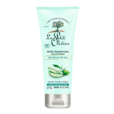 Après-Shampooing Soin Purifiant Aloe Vera & Thé Vert , Cheveux Normaux à Gras , 200ml