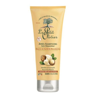 Après-Shampooing Soin Réparateur Beurre de Karité & Macadamia , Cheveux très secs ou frisés , 200ml