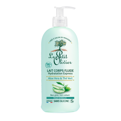 Lait Corps Fluide Hydratation Express Aloe Vera & Thé Vert , Peaux Normales , 250ml