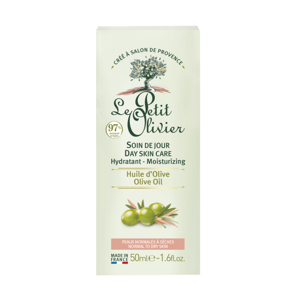 Soin de Jour Hydratant  Huile d'Olive , Peaux Normales à Sèches , 50ml