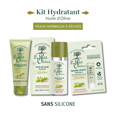 KIT HYDRATANT À BASE D'HUILE D'OLIVE, PEAUX NORMALES À SÈCHES