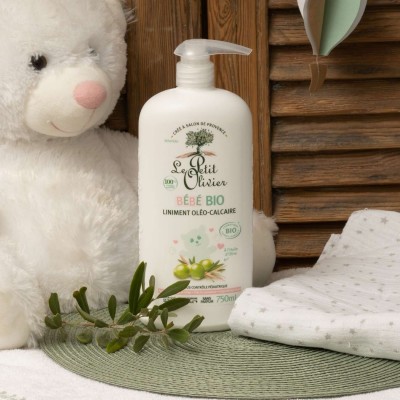Liniment bébé Oléo-Calcaire Bio Huile d'Olive, Siège, 750ml