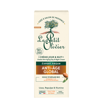 Crème Jour & Nuit Anti-Âge Huile d'Argan , Tous Types de Peaux , 50ml
