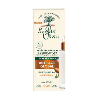 Sérum Visage Anti-Âge Huile d'Argan , Tous Types de Peaux , 30ml