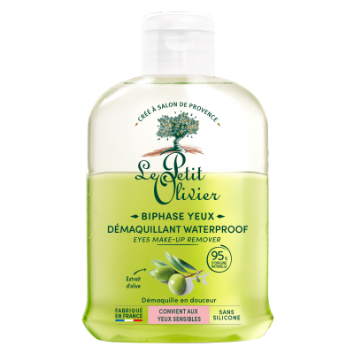Démaquillant Yeux Waterproof Extrait d’Olive , Convient aux yeux sensibles , 125ml