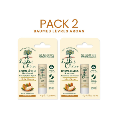PACK 2 BAUMES LEVRES NOURISSANT HUILE D'ARGAN