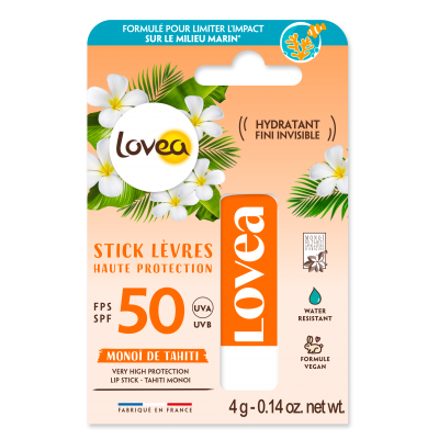 Baume à lèvres SPF 50 - Haute protection - Parfum Monoï - 4g